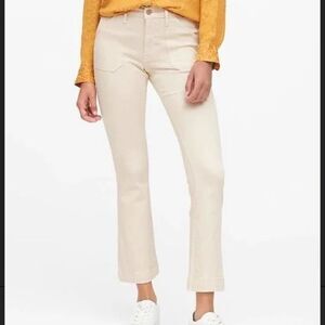 Banana Republic Mid-Rise Crop Flare Utility Jeans